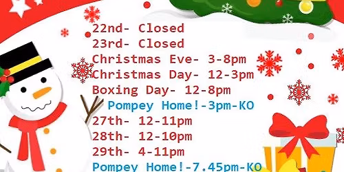 What's On at The Eastfield this Christmas!