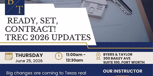 TREC 2026 Updates CE Class