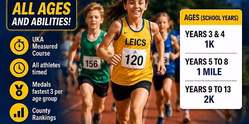 Leicestershire & Rutland Schools Summer running series. 1k-2k