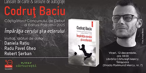 \u00cent\u00e2lnire cu Codru\u021b Baciu la Libr\u0103ria C\u0103rture\u0219ti Mercy, Timi\u0219oara