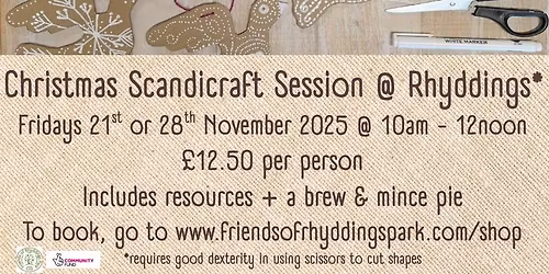 Christmas Scandicraft Session @ Rhyddings - Booking opens 1.9.2025