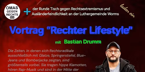 Vortrag "Rechter Lifestyle" mit Bastian Drumm