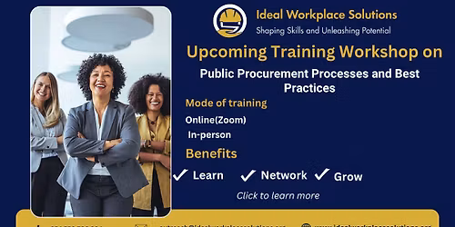 Training on Public Procurement Processes and Best Practices