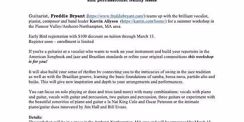Summer workshop with Karrin Allyson and Freddie Bryant