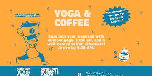 Yoga and on the Deck and Coffee with Climb Chiropractic and Stride Coffee Roasters