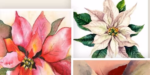 Poinsettias in Alcohol Ink - Art Class