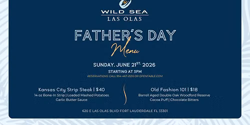 Father's Day Menu
