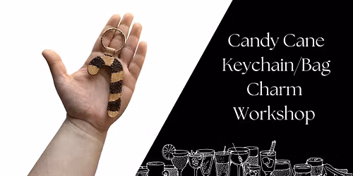 Candy Cane Keychain\/Bag Charm Craft & Sip @ Gravity Taproom