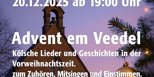 Dat es wie K\u00f6lle klingk zor Adventszick