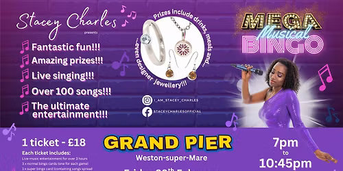 \u2b50MEGA\u2b50 Musical Bingo at the Grand Pier (Weston-super-Mare) - Friday 20th February 7pm