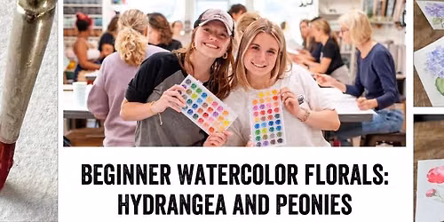 Beginner Watercolor Wreaths: Hydrangeas & Peonies | AR Workshop