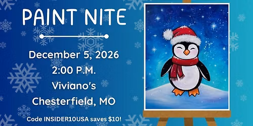 12\/05\/2026 Frosty the Penguin Paint Nite at Viviano\u2019s in Chesterfield, MO