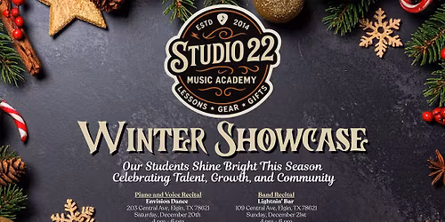 Studio 22 Band Performance Winter Showcase