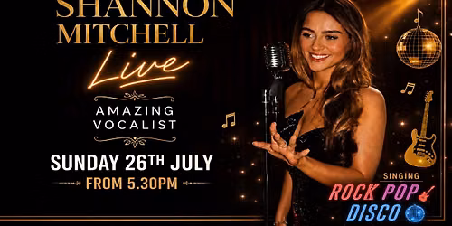 Sunday Live Music - Shannon Mitchell - Free entry - on stage from 5.30pm