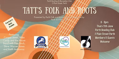 Tatts Folk and Roots with Cooper Jones and Mike Cardy