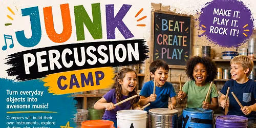 Junk Percussion Camp for Ages 6-11 years old with Liv Light