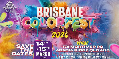 Brisbane Colorfest 2026 - Festival of Colors 4.0