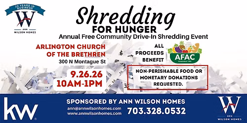 Shredding for Hunger | Free Community Drive-In Shredding Event