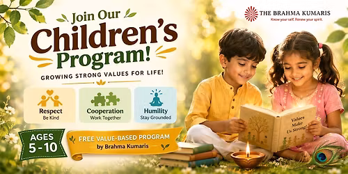 Values for Life: A Children\u2019s Program (Ages 5\u201310)