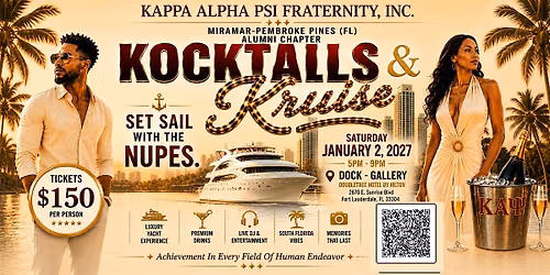 Kocktails & Kruise \u2013 Miramar-Pembroke Pines (FL) Alumni Chapter