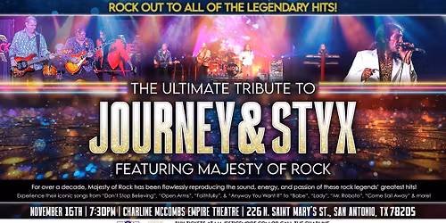 The Ultimate Tribute to Journey & Styx - San Antonio, TX