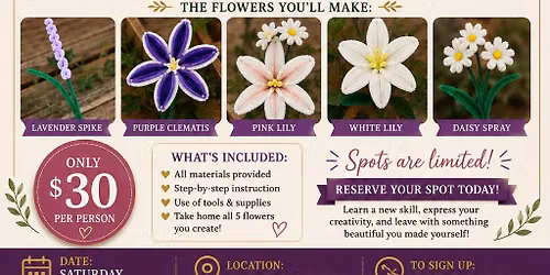 \ud83c\udf38\u2728 Flower Making Class at Agape Love Boutique \u2728\ud83c\udf38