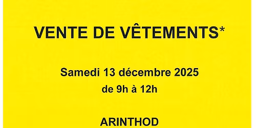 Vente de vêtements - Fil de la Petite Montagne