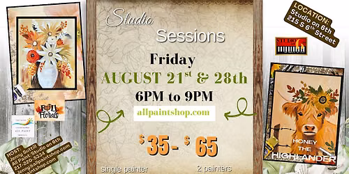 Studio Sessions Friday Night August @ Studio on 6th