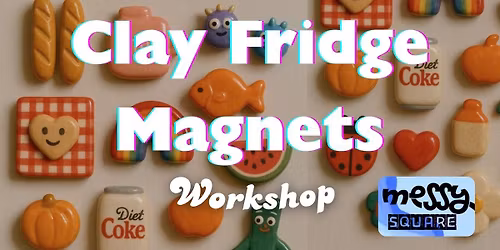Clay Fridge Magnets : Messy Square