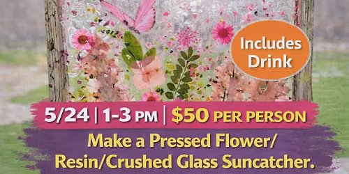 Make a Pressed Flower & Crushed Glass Suncatcher