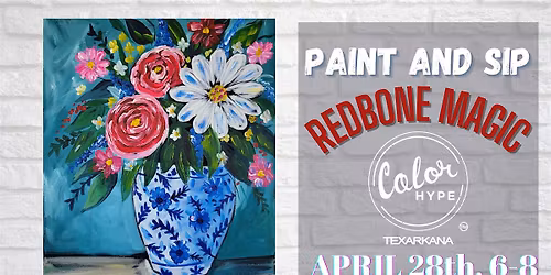 "Blue Willow Blooms" Paint and Sip with ColorHype TXK at Redbone Magic