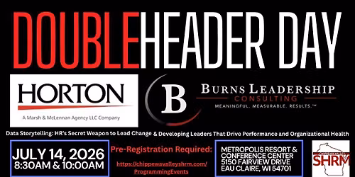 CVSHRM July 14th Double Header Programming Event