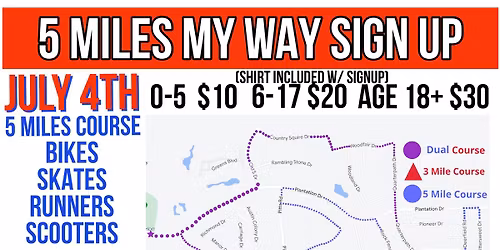5 MILES MY WAY IN PERSON SIGN UPS