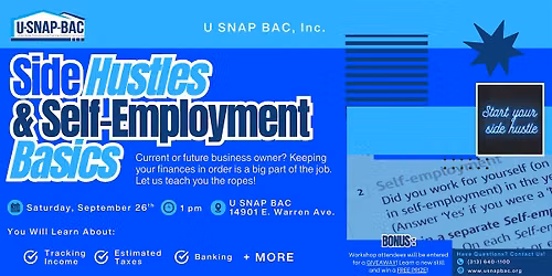 Side Hustles & Self-Employment Basics Workshop
