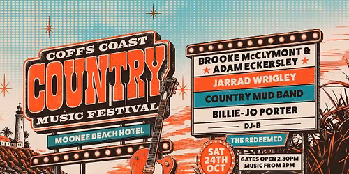 Coffs Coast Country Music Festival | Brooke McClymont & Adam Eckersley, Jarrad Wrigley + More