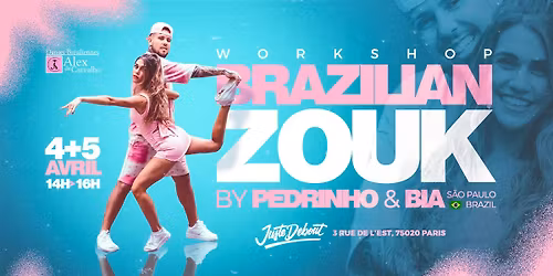 Workshops de zouk br\u00e9silien avec Pedrinho & Bia \u00e0 Paris
