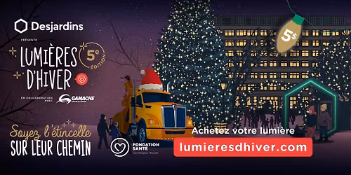 C\u00e9r\u00e9monie d'illumination 2025 de la Fondation Sant\u00e9 - Lumi\u00e8res d'hiver