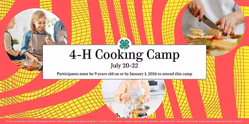 Greenville County 4-H Cooking Camp 2026