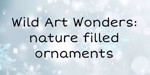 Wild Art Wonders: Nature filled ornaments