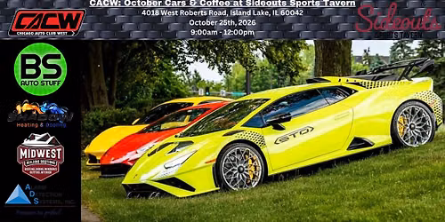 CACW: October Cars & Coffee at Sideouts Sports Tavern