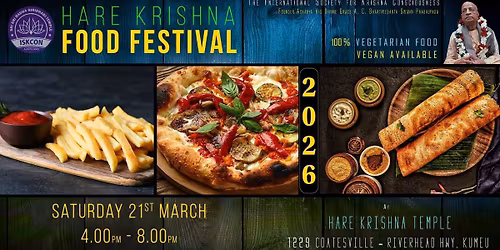 Hare Krishna Food Festival | Sat 21st March 2026