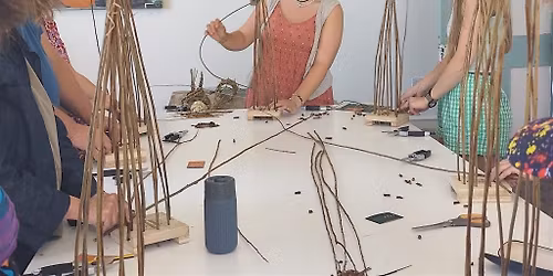 Willow weaving - Bumble bee garden sculpture