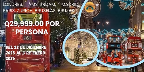 Sweet Holidays, Londres, \u00c1msterdam, Madrid, Par\u00eds, Zurich , Bruselas, Brujas