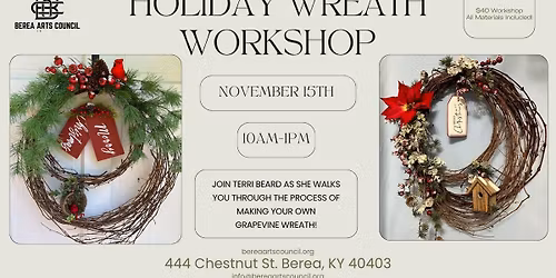 Holiday Wreath Workshop with Terri Beard