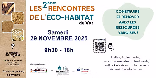 Les 2èmes Rencontres de l'éco-habitat du Var