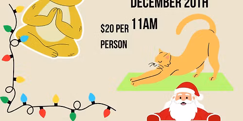 Christmas Yoga with Cats