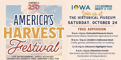 America’s Harvest Festival x SHSI: Extended Museum Hours & more!