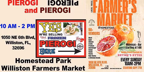 PIEROGI, PIEROGI and more Pierogi Williston FL at HOMESTEAD PARK