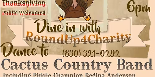 RoundUp4Charity Event Turkey Two Step Cactus Country