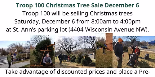 St. Ann Troop 100 Annual Christmas Tree Sale!
